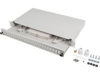 Lanberg Fiberoptisk Switch 24Xsc Duplex / 24Xlc Quad Rack 19" 1U Grå + Tillbehör