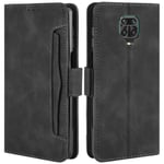 HualuBro Xiaomi Redmi Note 9S Case, Redmi Note 9 Pro Case, Magnetic Full Body Protection Shockproof Flip Leather Wallet Case Cover with Card Slot Holder for Redmi Note 9S Phone Case (Black)