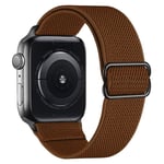 Apple Watch Series 4-6 40mm Armband i resår, Mörkbrun