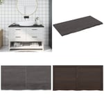 Bänkskiva badrum mörkbrun 120x60x(2-4) cm behandlat massivt trä - Bänkskiva För Badrum - Bänkskivor För Badrum - Home & Living