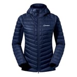 Berghaus Women's Tephra Stretch Reflect 2.0 Hooded Padded Down Jacket | Flattering Stretch Fit | Lightweight | Packable | Puffer Jacket, Dusk, 8