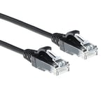 ACT Câble réseau Cat6 U/UTP LSZH - Câble LAN fin 3,8 mm - Câble Ethernet flexible sans crochet avec fiche RJ45 - Pour une utilisation dans les centres de données - 7 m - Noir - DC9907