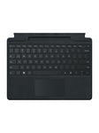 Microsoft Surface Pro Signature Keyboard - keyboard - with touchpad accelerometer Surface Slim Pen 2 storage and charging tray - AZERTY - Belgium - black - Tastatur - Belgisk - Sort