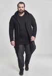 Urban Classics Lång cardigan med huva herr (5XL,charcoal)