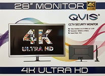 QVIS 28" ULTRA HD 4K CCTV large security display LED monitor 16:9 2x HDMI 2x 1.2DP