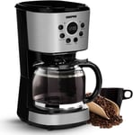 GEEPAS 1.5L Filter Coffee Machine | 900W Programmable Drip Coffee Maker for Ins