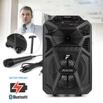 Small 8" Portable PA Speaker System with Bluetooth Audio, Lights and Microphone