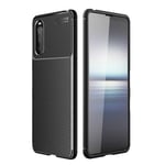 Xperia 10 III Stöttåligt Slimmat Skal FullCarbon V4 Svart