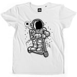 Teetown - T Shirt Homme - Space Trottinette - Aliens Electric Nasa Martiens Mars Skatepark Freestyle Space X Scooter - 100% Coton Bio
