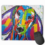 Bulldog Print Color Oil Painting Art Mouse Pad with Stitched Edge Computer Mouse Pad with Non-Slip Rubber Base for Computers Laptop PC Gmaing Work Mouse Pad
