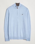Morris John Merino Half Zip Light Blue