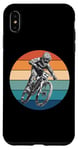Coque pour iPhone XS Max Vélo tout-terrain VTT équitation vintage coucher de soleil action