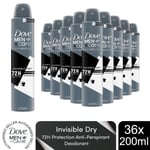 Dove Men+Care Anti-Perspirant Advanced Invisible Dry 72H Protect Deo 200ml,36pk