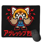 Aggretsuko Chibi Customized Designs Non-Slip Rubber Base Gaming Mouse Pads for Mac,22cm×18cm， Pc, Computers. Ideal for Working Or Game