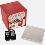 Coffret Canon Photo Cube incluant des cartouches d'encre PG-540 et CL-541 et du papier photo glacé Extra II PP-201 13 × 13 cm (40 feuilles)