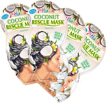 7th Heaven Coconut Hair & Root Rescue Mask, Pack of 4 – Masks for Dry... 