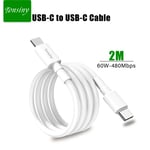 Câble USB C vers USB C,[2Pack 1M+2M] câble de type c vers type c Compatible avec le câble de chargeur macbook pro pour Air/Pro 2021,câble de chargeur usc pour Samsung s23/S22/A53,Google - Type 2m 60w