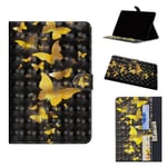 Amazon Kindle Paperwhite 4 (2018) pattern leather case - Gold Butterflies