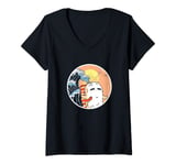 Womens Funny Sashimi Ocean | Wave Anime | Japanese Food V-Neck T-Shirt