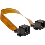 InLine® 69991I Patch Cable Window Feed-Through 2x RJ45 Female Unshielded 0.3m Black