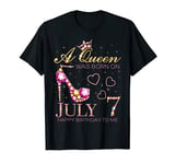 A Queen Was Born On July 7 Happy Birthday To Me, 7th July T-Shirt