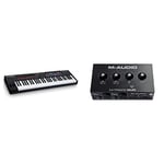 M-Audio Oxygen Pro 61 – 61 Key USB MIDI Keyboard Controller & M-Track Duo – USB Audio Interface for Recording, Streaming and Podcasting with Dual XLR