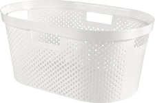 CURVER Laundry Basket, White, 40L