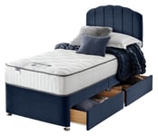 Silentnight Middleton Single Memory 2 Drawer Divan Bed- Blue