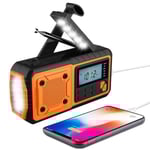 Nyaste nödradio, 4000mAh Power Bank solcell vevradio, AM/FM/WB/NOAA och Alert bärbar väderradio