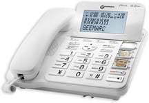 Geemarc CL595 - Amplified Corded Telephone with Answering Machine, Talking Keyp