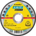 Klingspor kapskiva A 46 TZ, till rostfritt stål, 115 x 1,6 mm, rak
