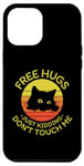 iPhone 14 Plus Retro Free Cat Hugs Just Kidding Don't Touch Me Vintage Men Case