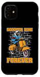 Coque pour iPhone 11 Scooter Squelette Mobylette Moto Patinette - Trotinette