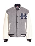 Tommy Hilfiger Leather Varsity Jacket Grå