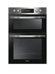 Candy Fci9D405X Built In Double Oven With Easy Clean Enamel - Black Glass With Stainless Steel - Oven Only