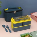 Layer Portable Lunch Box for Kids with Fork and Spoon Microwave Bento Boxes  UK