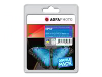 Agfaphoto - 2-Pack - 24 Ml - Färg (Cyan, Magenta, Gul) - Kompatibel - Bläckpatron (Alternativ För: Hp 57, Hp C6657a, Hp C9503ae) - För Hp Deskjet 450, 55Xx  Officejet 6110  Photosmart 7150, 7350, 7550  Psc 21Xx, 2210