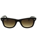 Ray-Ban Rectangle Unisex Havana Brown Gradient Sunglasses - One Size