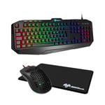 AWD-IT Nebula V2 RGB Gaming Keyboard, Mouse and Mat Bundle