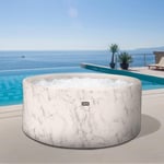 California 4 Person Inflatable Hot Tub - Drop Stitch - White Marble