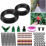 Bevattningssystem, Droppbevattningskit, 158 st Automatisk Mikro Droppbevattning Vattning Kit, DIY Vattning Kit för Trädgård, Gräsmatta, Växter, Landskap, P