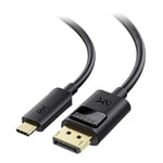 Cable Matters Câble USB C vers DisplayPort (câble USB-C vers DisplayPort/câble USB C vers DP) prend en charge 4K 60Hz noir 182 cm - Port Thunderbolt 3 compatible avec MacBook Pro, Dell XPS 13/15 et