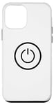 Coque pour iPhone 12 mini Bouton marche/arrêt pour lecteur d'icône d'alimentation