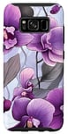 Coque pour Galaxy S8 Fleur florale orchidée violette