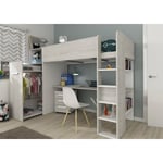 https://furniture123.co.uk/Images/FOL105319_3_Supersize.jpg?versionid=4 High Sleeper Loft Bed with Desk and Wardrobe in White Oak - Tarragona Kids Avenue