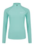 Berghaus Women's 24/7 Half Zip Long Sleeve Tech Baselayer T-Shirt, Dusty Green Jade, 14