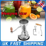Manual Wheatgrass Juicer Wheat Grass Grinder Extractor w/ Suction Cup Base