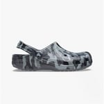 Crocs CLASSIC PRINTED CAMO Mens Comfortable Cushioned Clogs Slate Grey/Multi