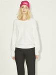 JackandJones Stickad vit sweater dam (S,Snow White)