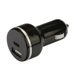 NÖRDIC snabb billaddare USB C Power Delivery 18W och A Quick Charger QC3.0 18WUSB Car charger Type 18W+QC3.0